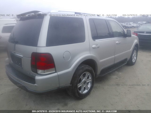 5LMEU88HX4ZJ33555 - 2004 LINCOLN AVIATOR 银色 照片 4