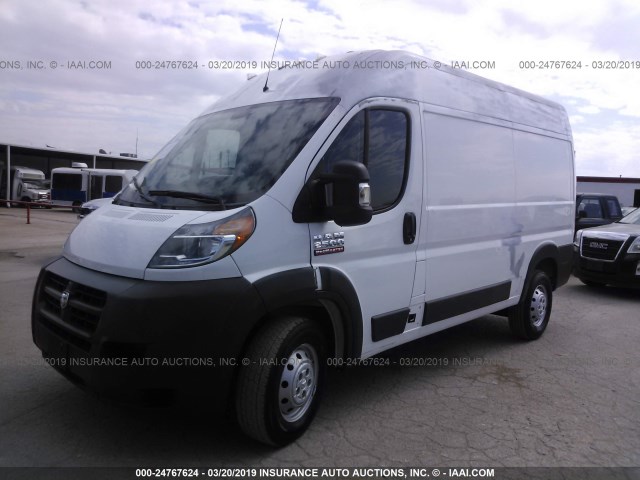 3C6TRVCG2GE104880 - 2016 RAM PROMASTER 2500 2500 HIGH WHITE photo 2