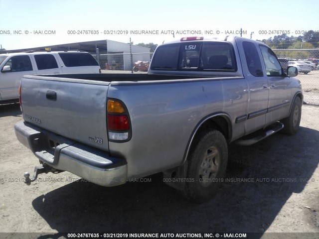 5TBRT34161S158045 - 2001 TOYOTA TUNDRA ACCESS CAB/ACCESS CAB SR5 SILVER photo 4