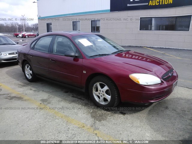 1FAHP55S52G200443 - 2002 FORD TAURUS SES RED photo 1