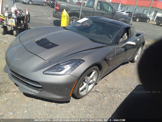 1G1YA2D74G5107836 - 2016 CHEVROLET CORVETTE STINGRAY/1LT SILVER photo 2