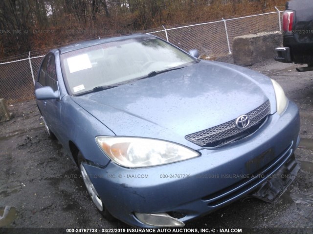 4T1BE32K32U567370 - 2002 TOYOTA CAMRY LE/XLE/SE BLUE photo 1