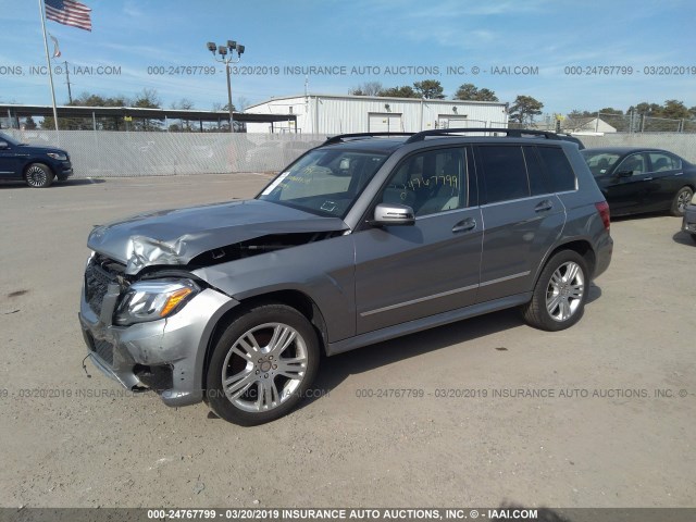 WDCGG8JB1EG335401 - 2014 MERCEDES-BENZ GLK 350 4MATIC GRAY photo 2