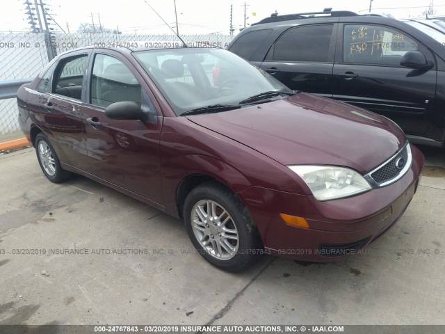 1FAFP34N77W347044 - 2007 FORD FOCUS ZX4/S/SE/SES MAROON photo 1
