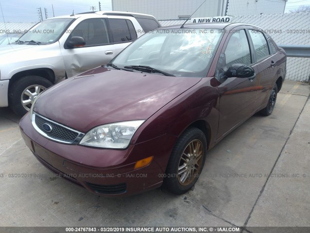 1FAFP34N77W347044 - 2007 FORD FOCUS ZX4/S/SE/SES MAROON photo 2