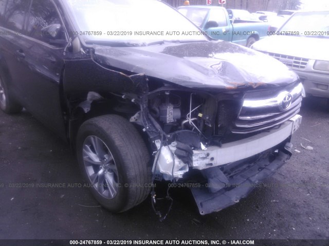 5TDJKRFH0FS096699 - 2015 TOYOTA HIGHLANDER XLE შავი ფოტო 6