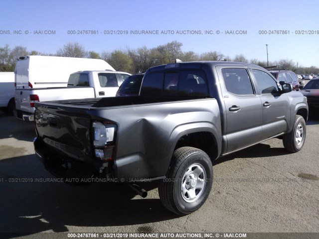 5TFAX5GN1KX139854 - 2019 TOYOTA TACOMA GRAY photo 4