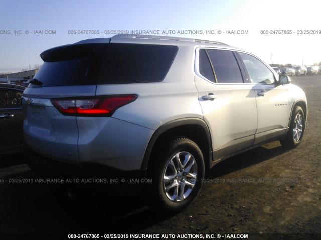 1GNEVGKW3JJ228692 - 2018 CHEVROLET TRAVERSE LT SILVER photo 4