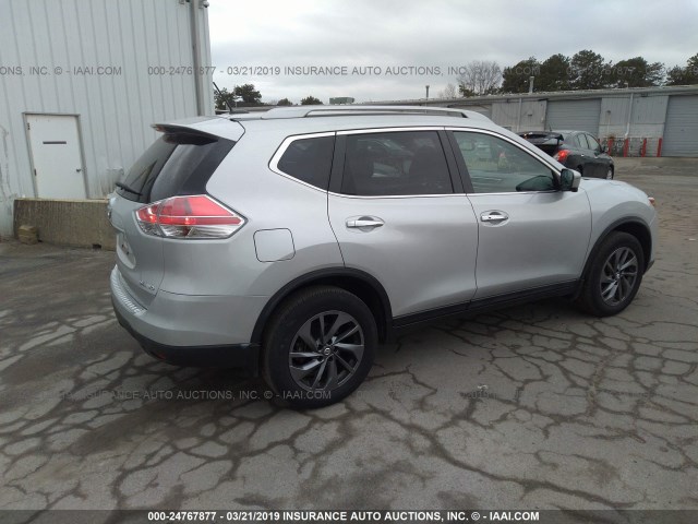 5N1AT2MV4GC885921 - 2016 NISSAN ROGUE S/SL/SV SILVER photo 4