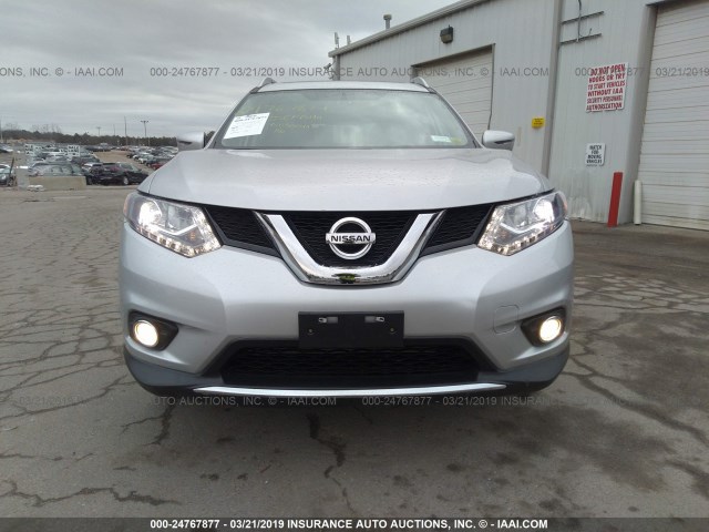 5N1AT2MV4GC885921 - 2016 NISSAN ROGUE S/SL/SV SILVER photo 6