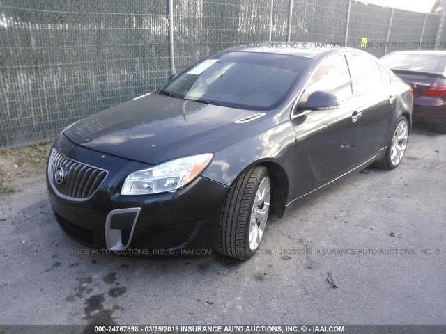 2G4GV5GV9D9230903 - 2013 BUICK REGAL GS BLACK photo 2