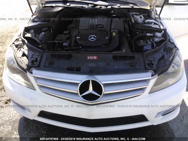 WDDGF4HB7DR290979 - 2013 MERCEDES-BENZ C 250 WHITE photo 10