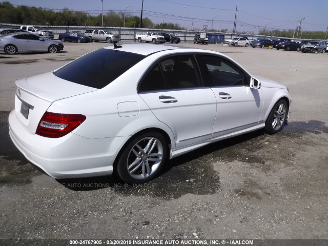 WDDGF4HB7DR290979 - 2013 MERCEDES-BENZ C 250 WHITE photo 4