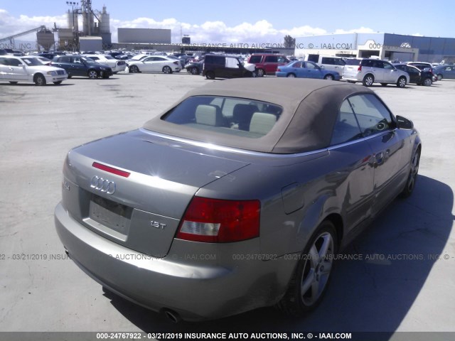 WAUAC48H85K008661 - 2005 AUDI A4 1.8 CABRIOLET BEIGE photo 4