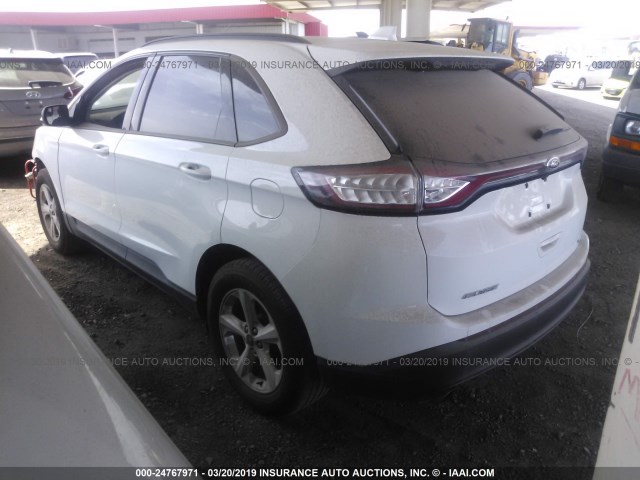 2FMPK3G96GBB04432 - 2016 FORD EDGE SE WHITE photo 3