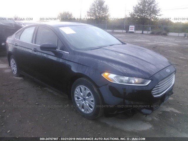 1FA6P0G75E5361295 - 2014 FORD FUSION S BLACK photo 1