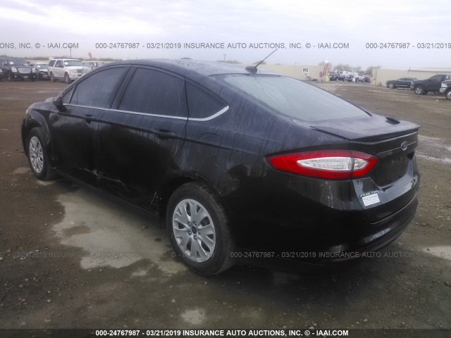 1FA6P0G75E5361295 - 2014 FORD FUSION S BLACK photo 3