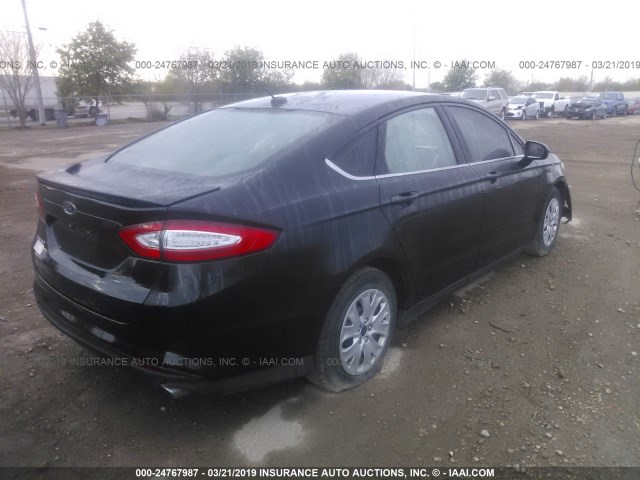 1FA6P0G75E5361295 - 2014 FORD FUSION S BLACK photo 4