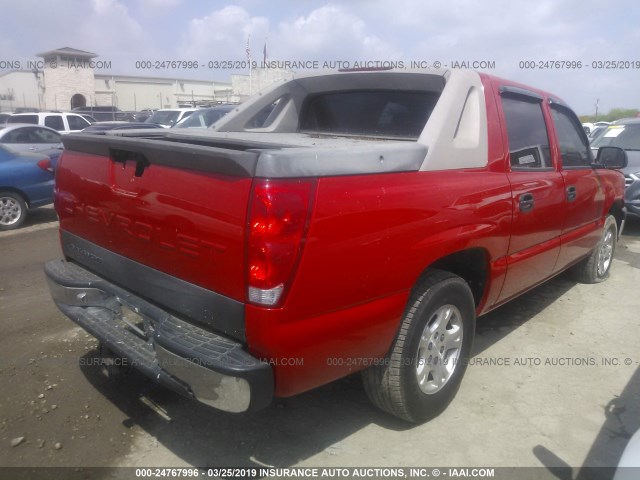 3GNEC12Z26G124216 - 2006 CHEVROLET AVALANCHE C1500 RED photo 4