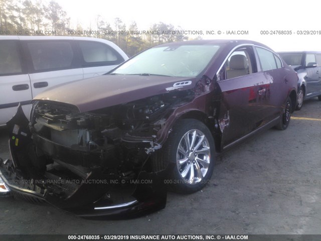 1G4GB5G36FF219598 - 2015 BUICK LACROSSE BURGUNDY photo 2