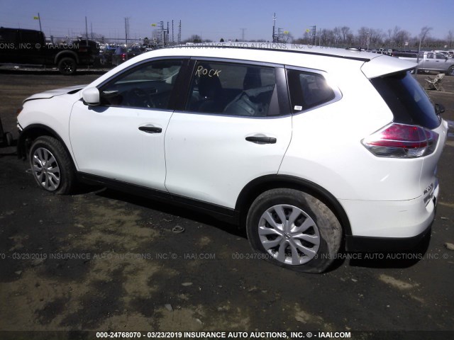 5N1AT2MV1GC776459 - 2016 NISSAN ROGUE S/SL/SV WHITE photo 3