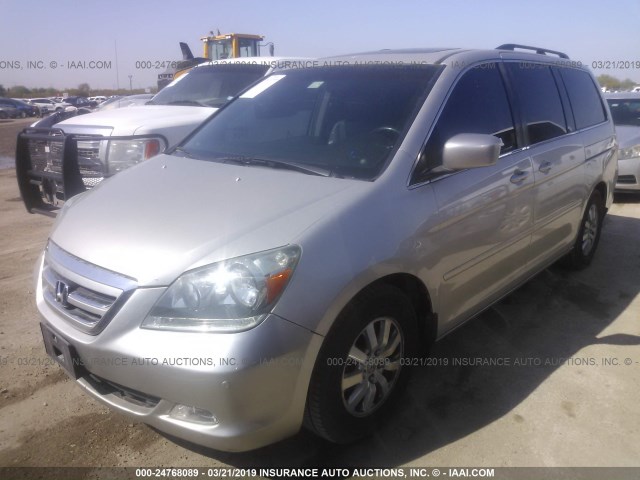 5FNRL38816B038244 - 2006 HONDA ODYSSEY TOURING SILVER photo 2