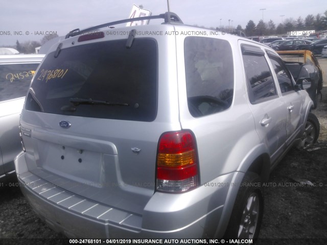 1FMYU04156KA46071 - 2006 FORD ESCAPE LIMITED SILVER photo 4