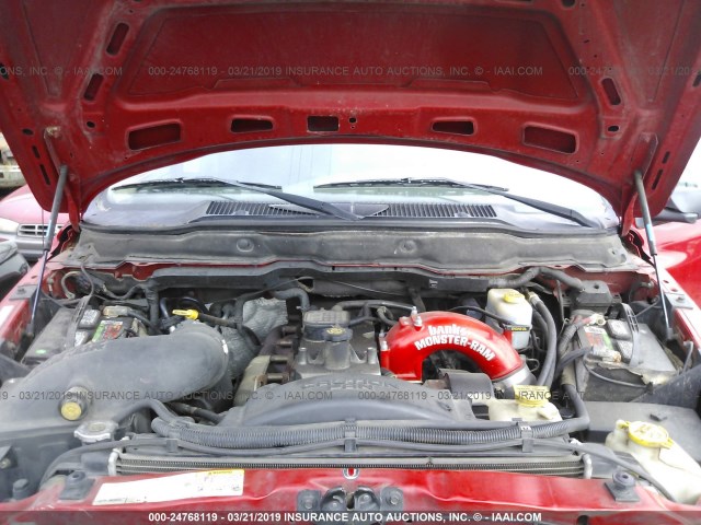 3D7KU28683G748289 - 2003 DODGE RAM 2500 ST/SLT RED photo 10