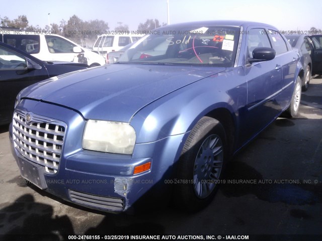 2C3KA43R77H849317 - 2007 CHRYSLER 300 BLUE photo 2