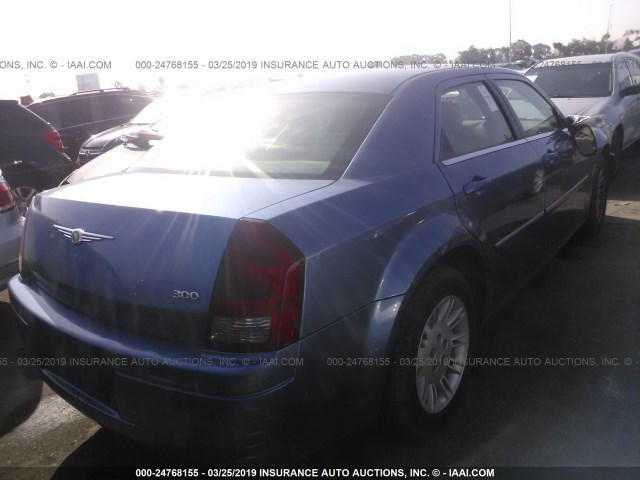 2C3KA43R77H849317 - 2007 CHRYSLER 300 BLUE photo 4