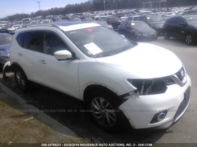 5N1AT2MV3EC785645 - 2014 NISSAN ROGUE S/SL/SV WHITE photo 1