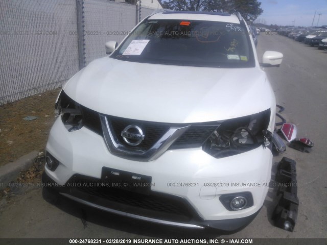 5N1AT2MV3EC785645 - 2014 NISSAN ROGUE S/SL/SV WHITE photo 6