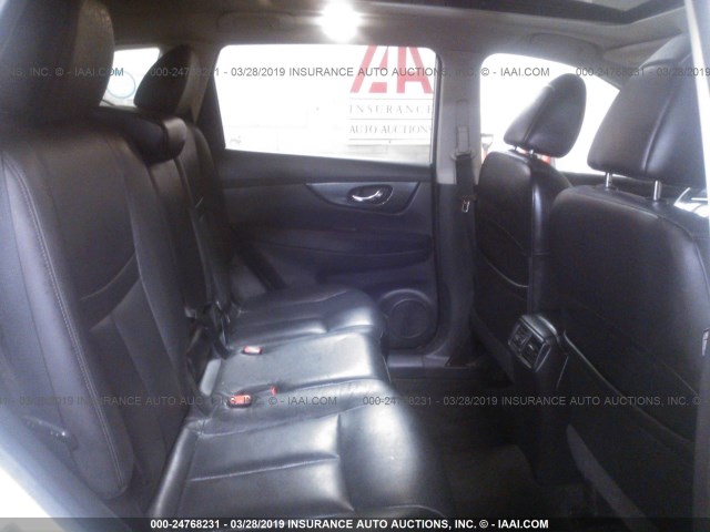 5N1AT2MV3EC785645 - 2014 NISSAN ROGUE S/SL/SV WHITE photo 8