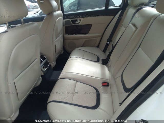 SAJWA0HB5CLS35057 - 2012 JAGUAR XF PORTFOLIO WHITE photo 8