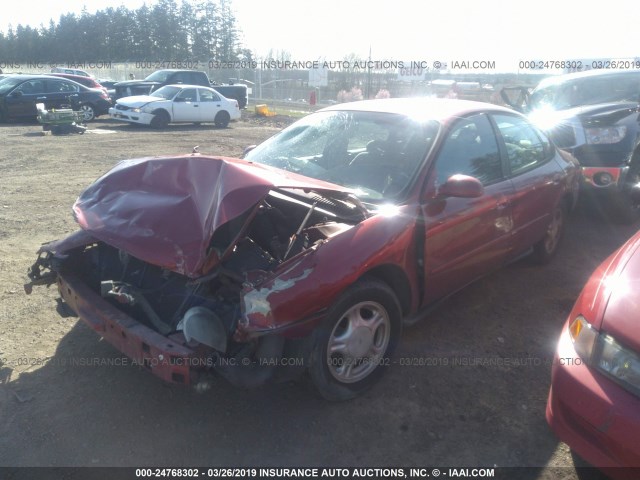 1FALP52U2TG222840 - 1996 FORD TAURUS GL MAROON photo 2