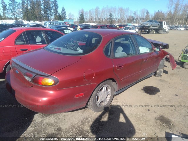 1FALP52U2TG222840 - 1996 FORD TAURUS GL MAROON photo 4