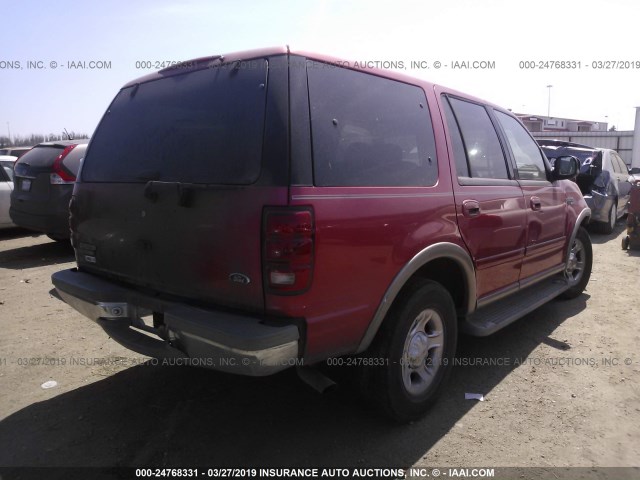 1FMRU17L12LA36133 - 2002 FORD EXPEDITION EDDIE BAUER RED photo 4