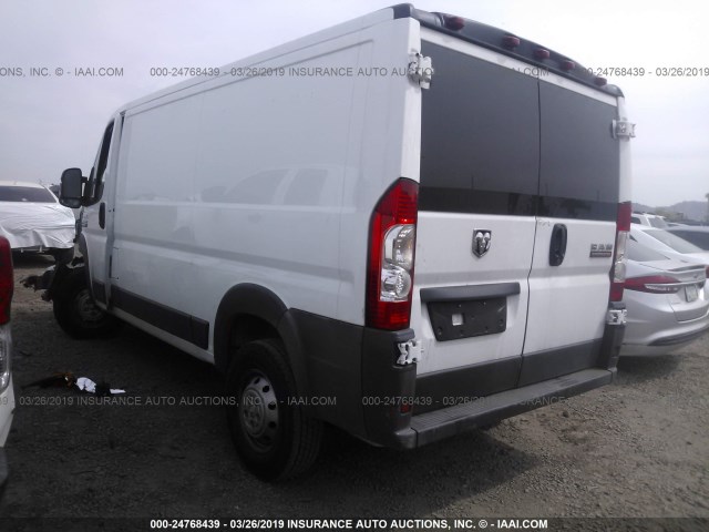 3C6TRVAG4HE538660 - 2017 RAM PROMASTER 1500 1500 STANDARD WHITE photo 3