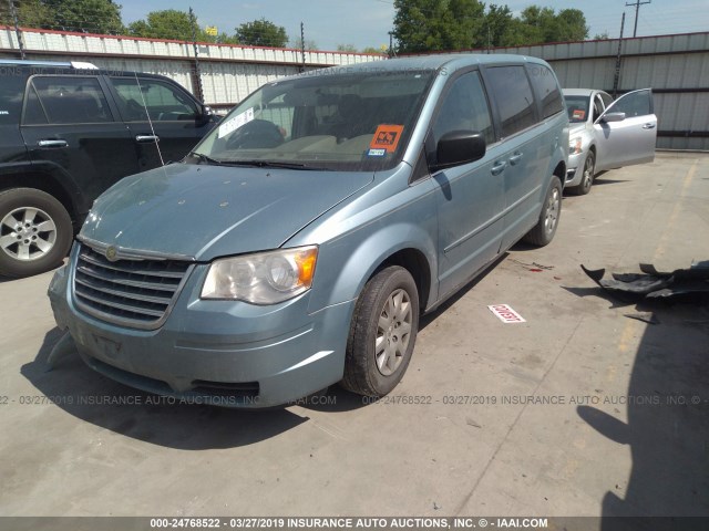 2A4RR4DE7AR148643 - 2010 CHRYSLER TOWN & COUNTRY LX BLUE photo 2