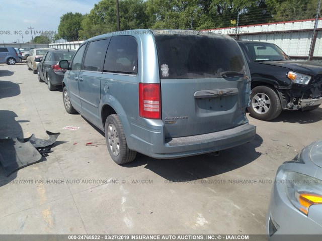 2A4RR4DE7AR148643 - 2010 CHRYSLER TOWN & COUNTRY LX BLUE photo 3