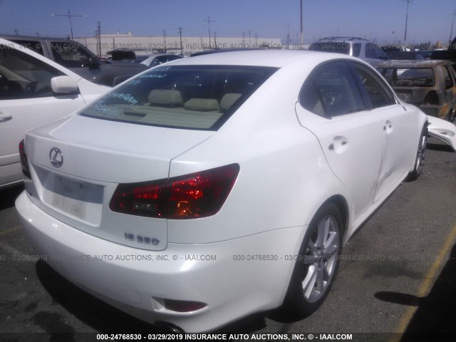 JTHBK262365011558 - 2006 LEXUS IS 250 WHITE photo 4