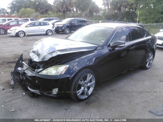 JTHBK262595089991 - 2009 LEXUS IS 250 BLACK photo 2