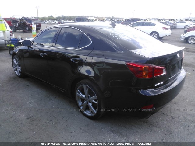 JTHBK262595089991 - 2009 LEXUS IS 250 BLACK photo 3