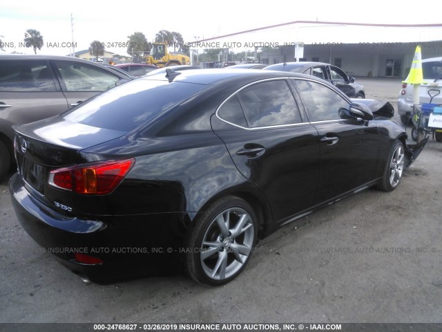 JTHBK262595089991 - 2009 LEXUS IS 250 BLACK photo 4