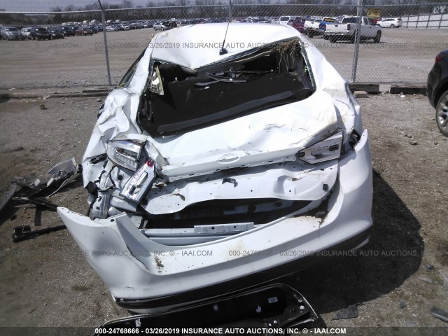 3FA6P0LU9JR169669 - 2018 FORD FUSION SE HYBRID WHITE photo 6