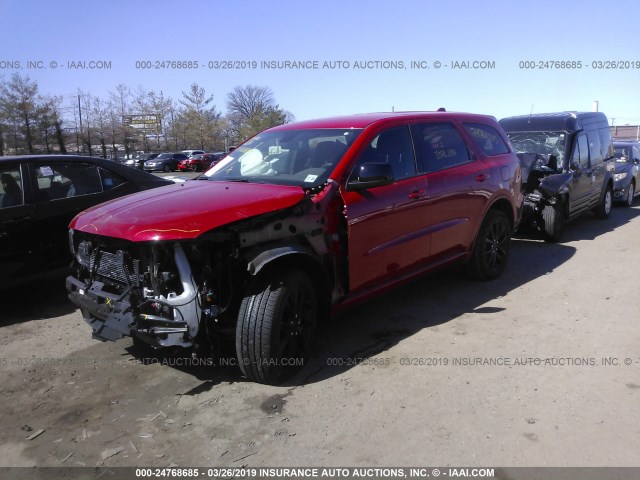 1C4RDJAG4JC330463 - 2018 DODGE DURANGO SXT RED photo 2