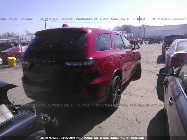 1C4RDJAG4JC330463 - 2018 DODGE DURANGO SXT RED photo 4