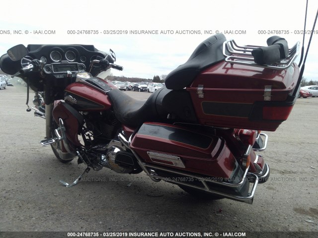 1HD1FC4177Y662126 - 2007 HARLEY-DAVIDSON FLHTCUI MAROON photo 3