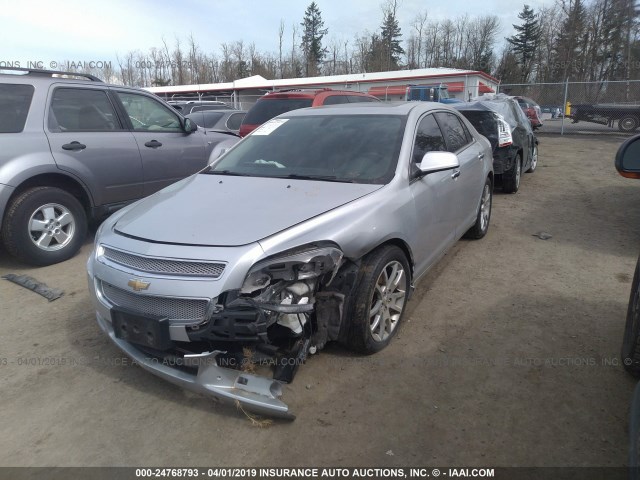 1G1ZG5E75CF114172 - 2012 CHEVROLET MALIBU LTZ SILVER photo 2