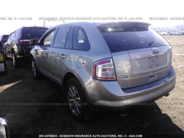 2FMDK48C48BA33557 - 2008 FORD EDGE SEL SILVER photo 3